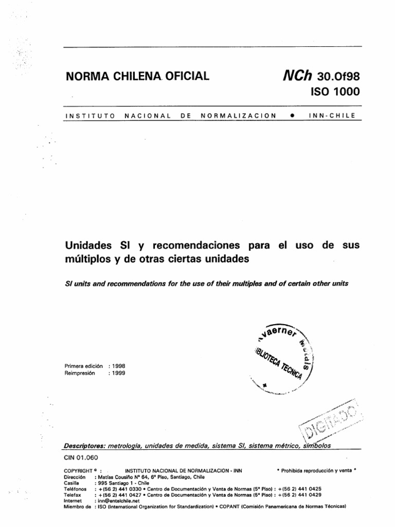 NCH 0030 1998 | PDF