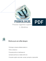 Psihologia - Gandirea Ca Proces Cognitiv Superior