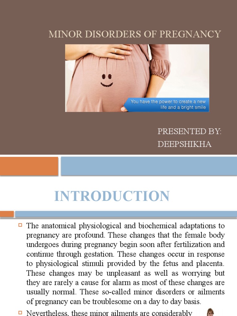 Minor Disorders of Pregnancy | PDF
