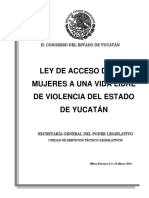Ley de Acceso de Las Mujeres A Una Vida Libre de Violencia Del Estado de Yucatán