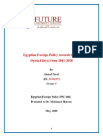 Egyptian Foreign Policy Towards States (Syria-Libya)