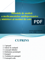 Metodele de Analiză A Medicamentelor Antihipertensive Inhibitori Ai Enzimei de Conversie IME