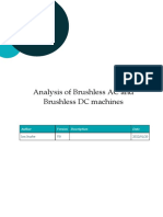Analysis of Brushless ACAnd DCMachines