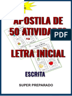 Apostila de 50 Atividades de Letra Inicial - Escrita