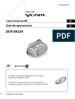 DCR-SR220: Operating Guide Guía de Operaciones