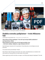 Dubbla Svenska Pallplatser - Trots Nilssons Fall - SVT Sport