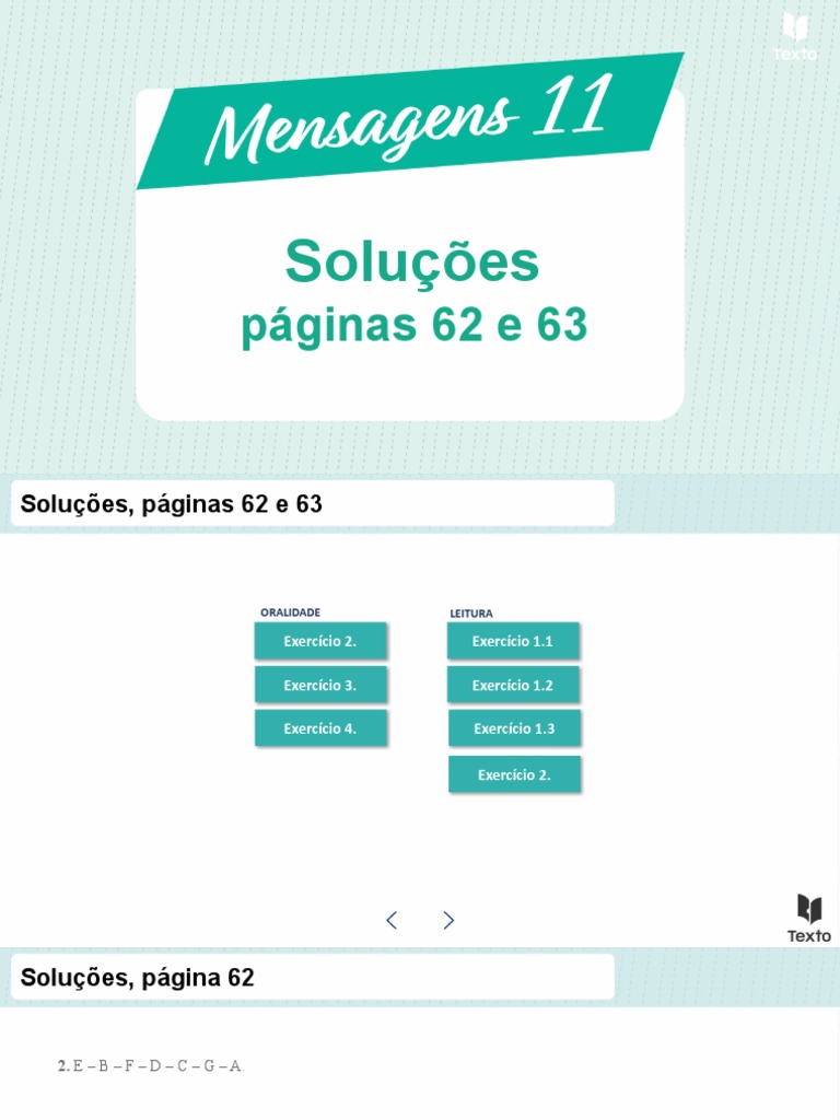 Soluções - Páginas 62 e 63 | PDF