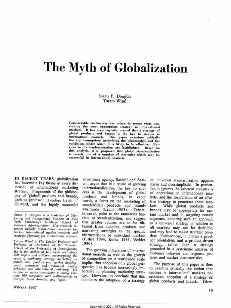 The Myth of Globalization PDF