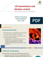 Covid 19 Transmission and Infection Control
