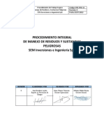 PRE-PO-11 Procedimiento Manejo de Residuos y Sustancias Peligrosas