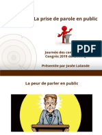 La Prise de Parole en Public Version 3 Auditoire FPFQ 6 Juin 2019