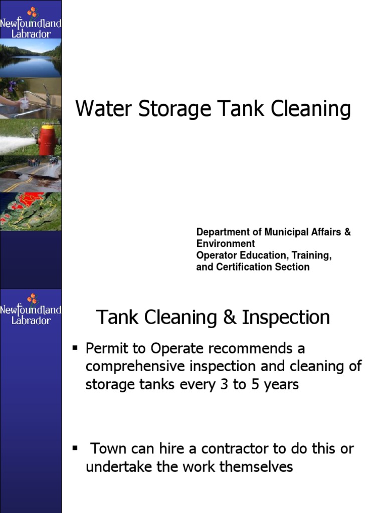 20 Storage Tank Cleaning PDF Water Storm Drain