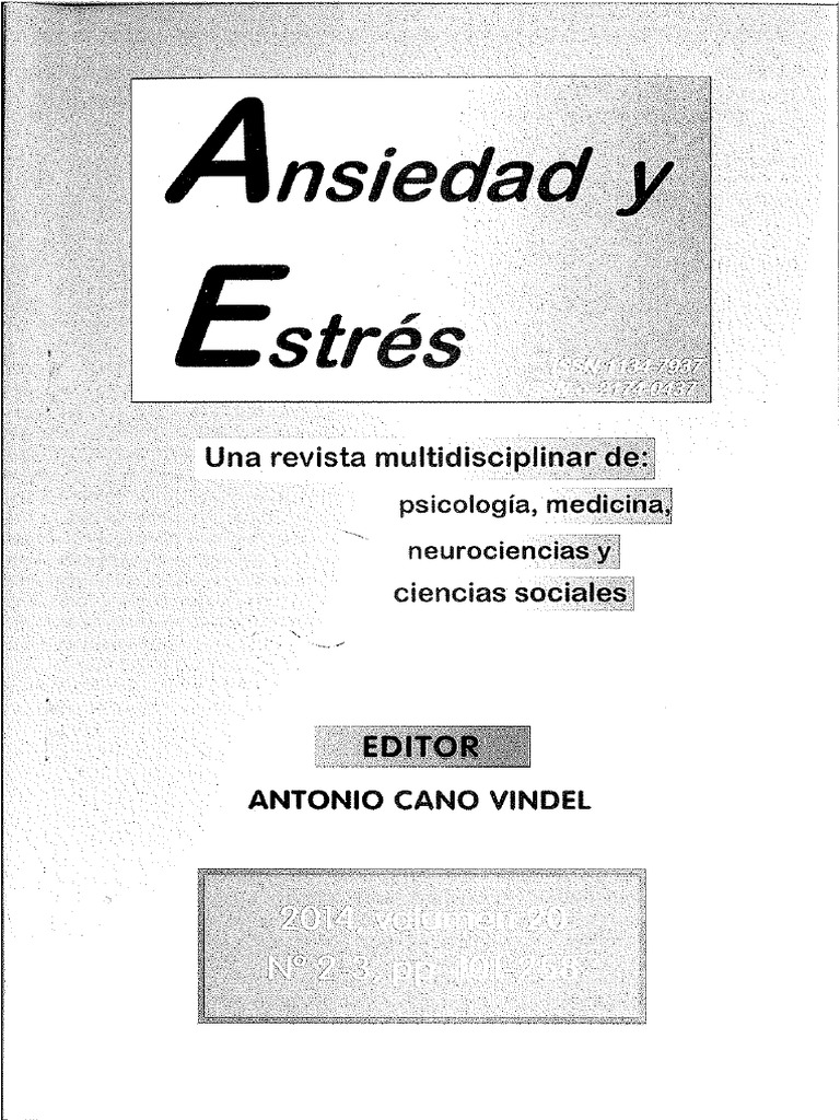Ansiedad Y Estrés Definición Ansiedad Y Estres Pdf Conceptos