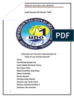 Determinación de calcio en leche por valoración por retroceso