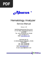 Abacus Plus Hematology Analyzer - Service manual