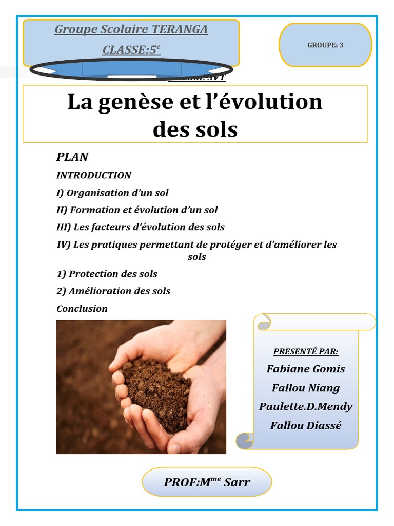 Genèse et protection des sols | PDF | Sol (pédologie) | Sciences de la ...