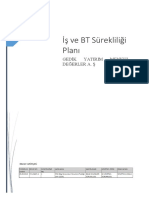 Gedik Yatirim Menkul Iş Surekliligi Plani