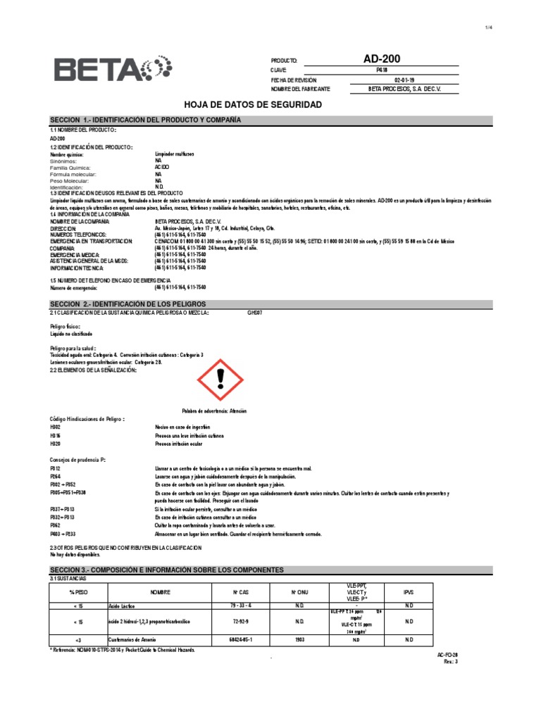 Ad-200 - HDS | PDF