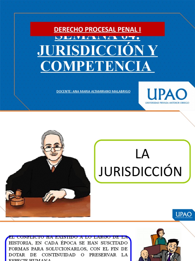 Jurisdicción y Competencia Semana 4 Procesal Penal I | PDF