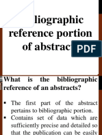 Bibliographic reference portion of an abstract guidelines