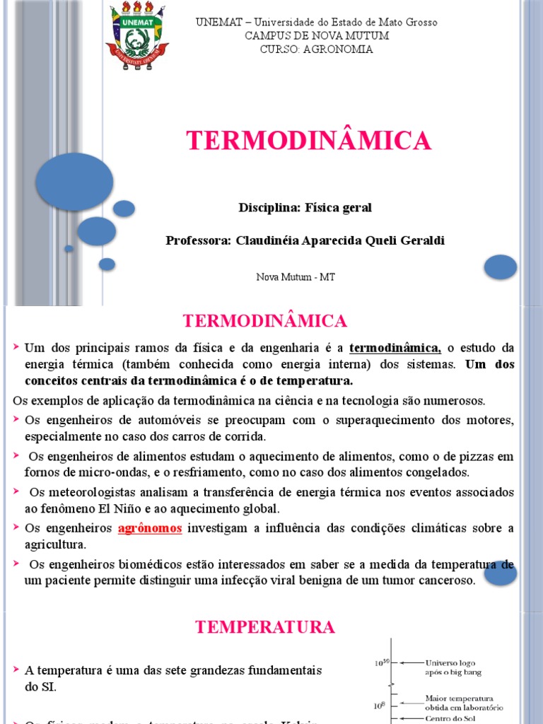Termodinâmica: Conceitos e Aplicações | PDF | Temperatura | Calor