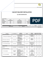 ITP For For Precast Balcony