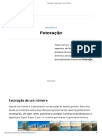 Fatoração - Matemática