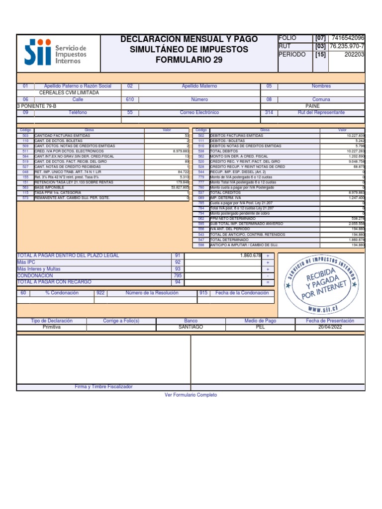 PDF Formulario Compacto | PDF