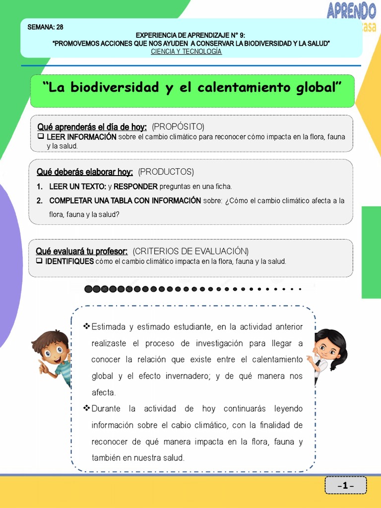 Impacto del Calentamiento Global en Biodiversidad | PDF | Cambio ...