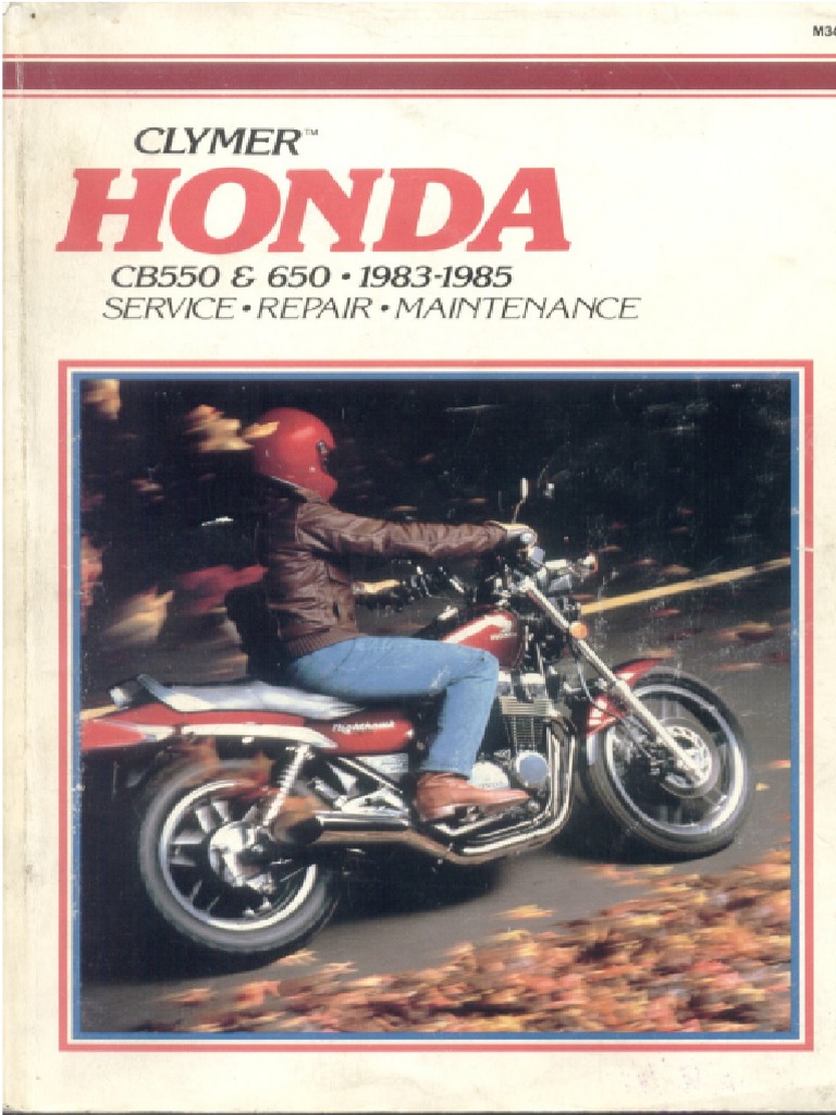 1983 - 1985 Honda CB550SC and CB650SC Nighthawk Service Manual - Clymer ...