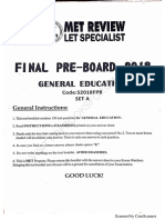 MET Gen Ed Final Pre Board 2018