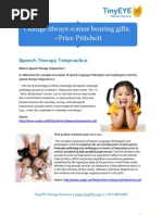 Download Information on Speech Therapy Telepractice by TinyEYE Therapy Services SN6098500 doc pdf