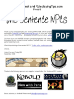 One Sentence NPCs