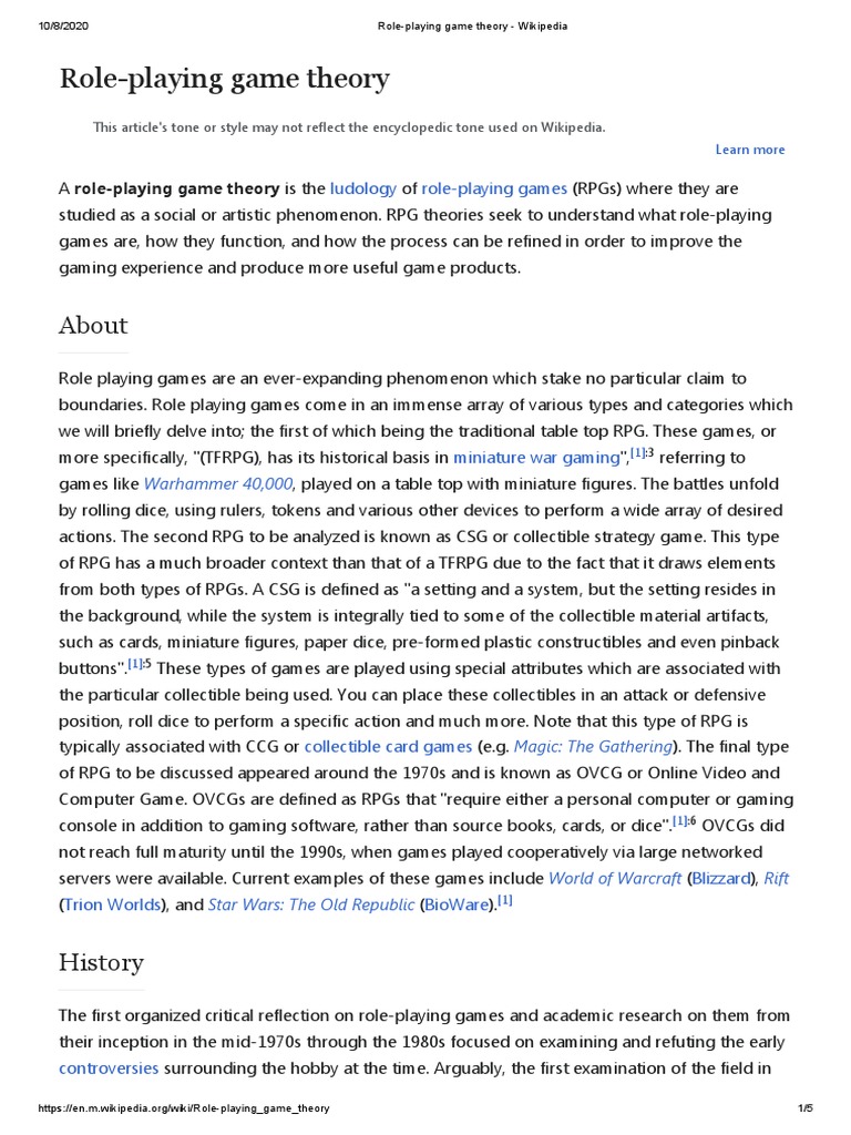 Understanding RPG Theory and Types | PDF | Leisure Activities ...