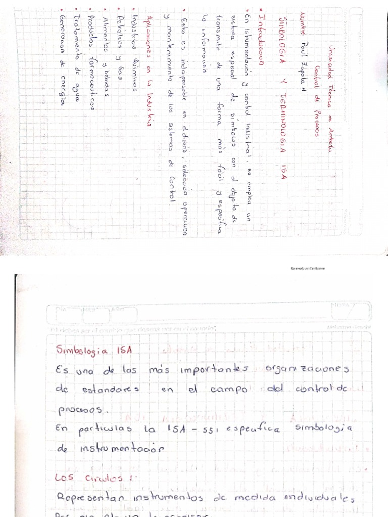 Simbologia Control de Procesos | PDF