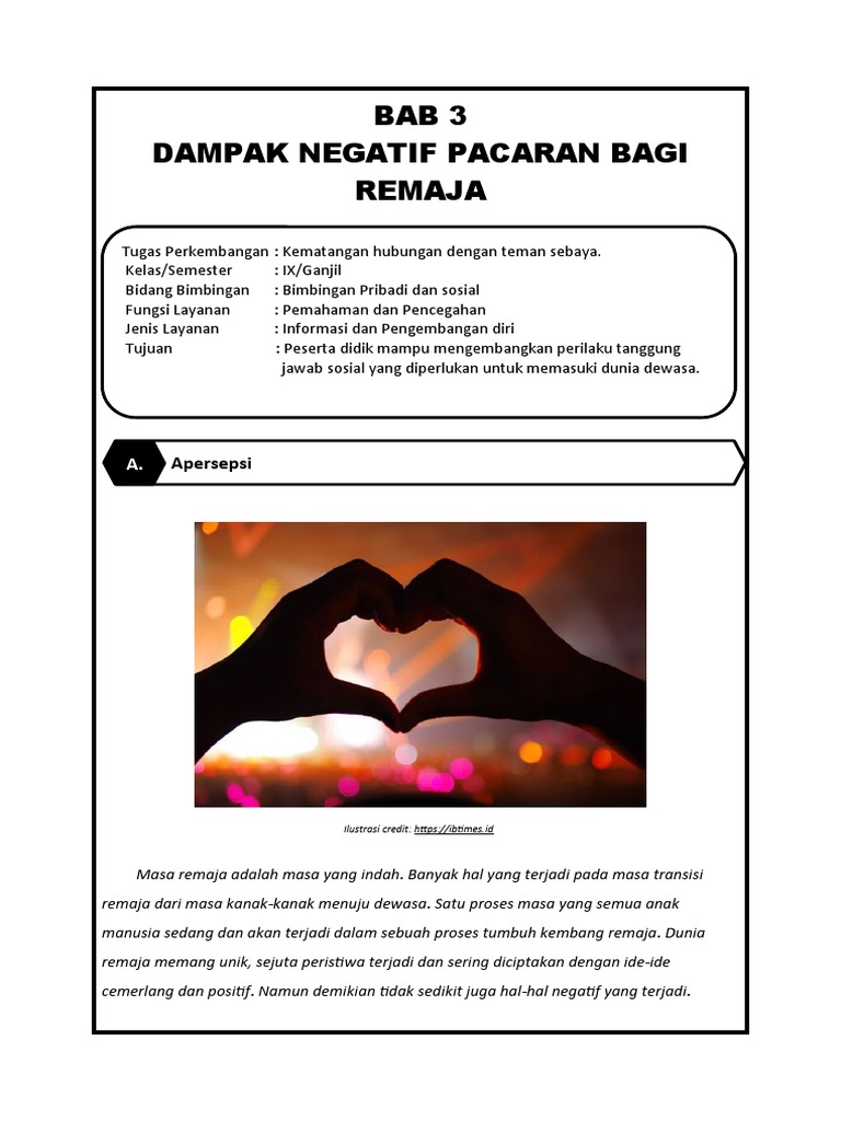 Dampak Negatif Pacaran pada Remaja | PDF