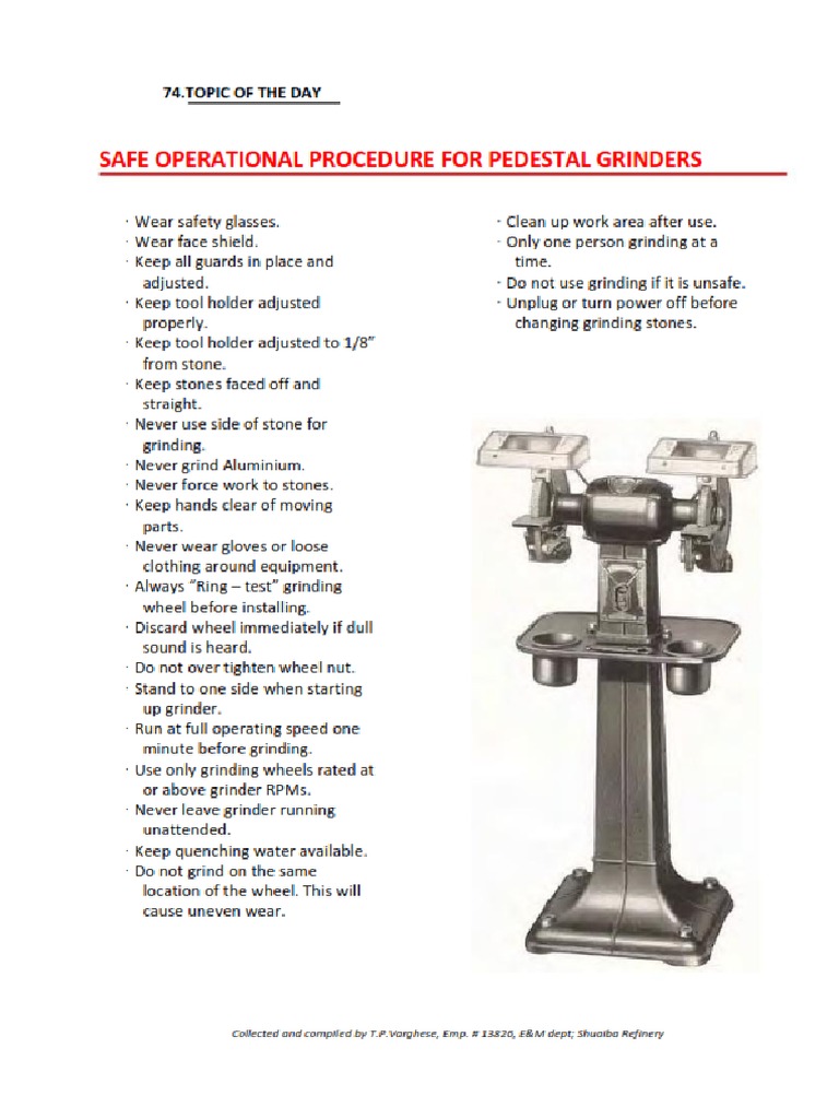 Pedestal Grinders PDF