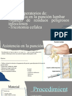 Perioperatorios De: - Asistencia en La Punción Lumbar - Manejo de Residuos Peligrosos Infecciosos - Tricotomia Cefalea