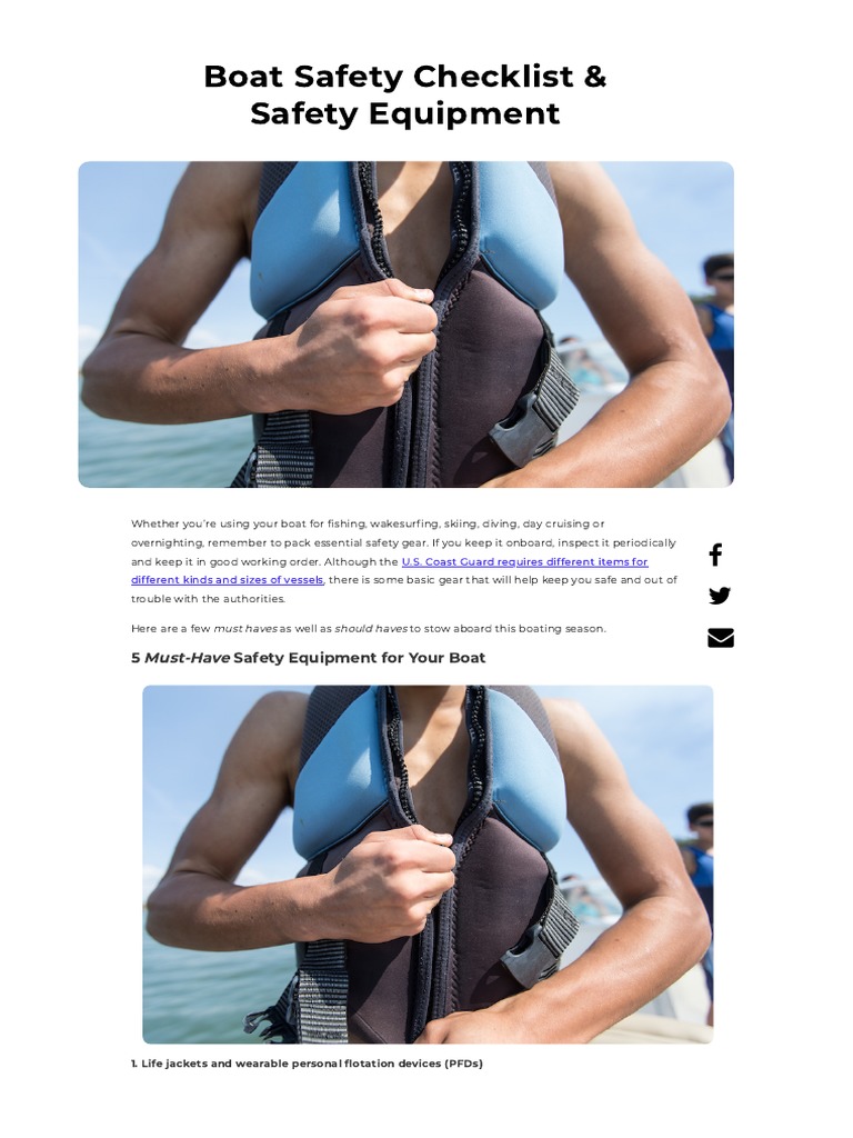 Essential Boat Safety Equipment Checklist | PDF | Manufactured Goods ...