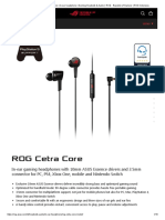 ROG Cetra Core - In-Ear Headphone - Gaming Headsets & Audio ROG - Republic of Gamers ROG Indonesia
