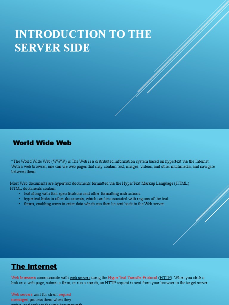 Server - Side Development | PDF | World Wide Web | Internet & Web