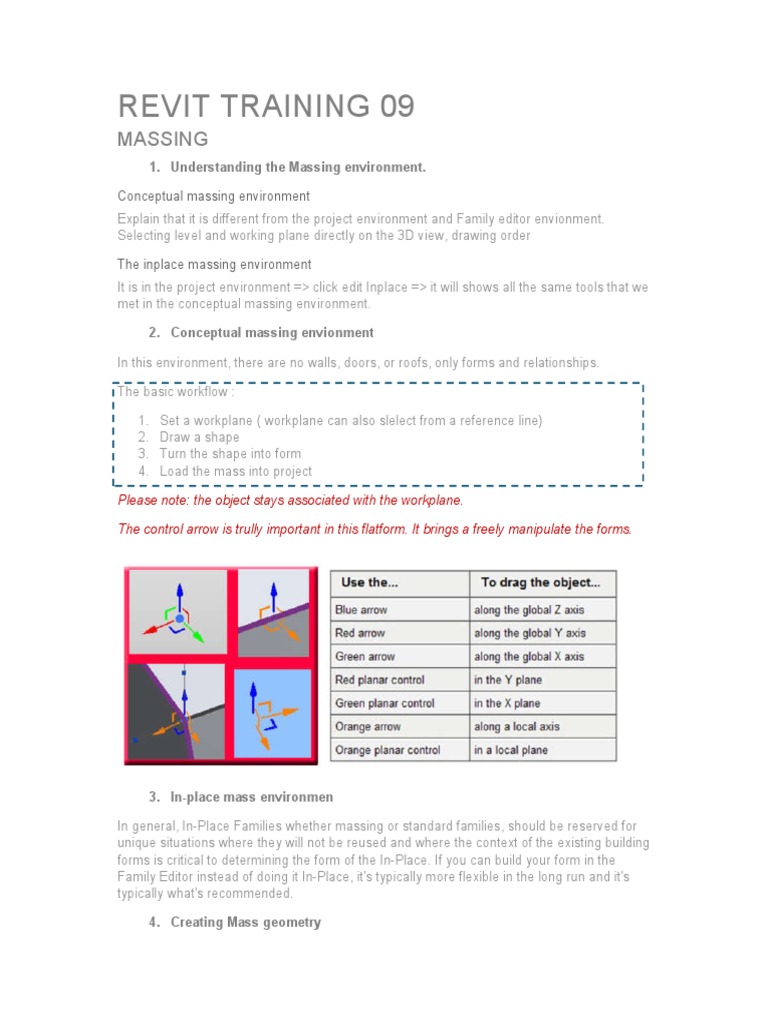 Revit Training 09 Massing Pdf
