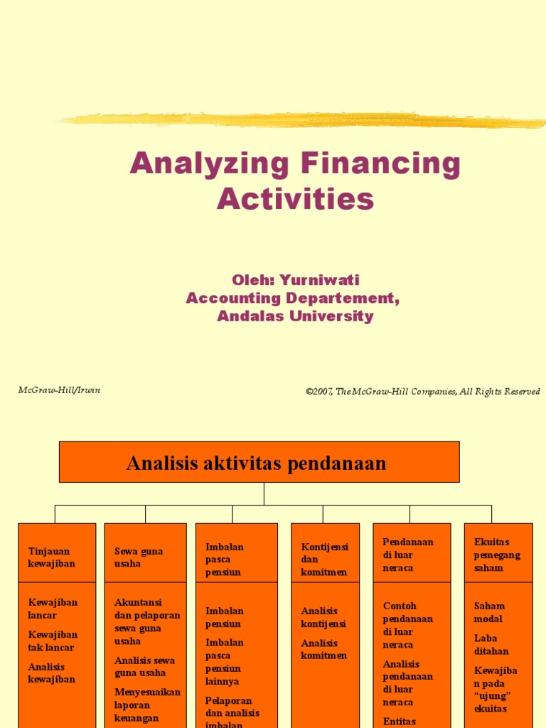 Analyzing Financing Activities | PDF | Pengelolaan Keuangan & Uang