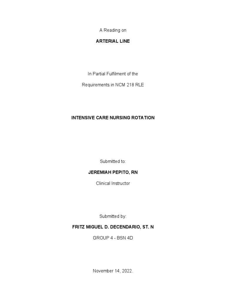 Dextrose Infusion Risks in Arterial Lines | PDF | Intravenous Therapy ...