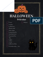 Documento A4 Con Texto para Cuento de Halloween Terrorífico Naranja y Negro