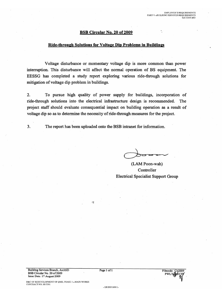 BSB Circular Ride-Through Solutions For Voltage Dip Problems in ...