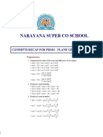 Condepts Recap For Prmo - Plane Geometry