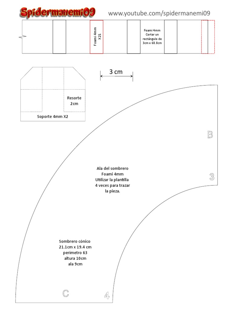 Máscara de La Peste Negra Con Sombrero Plantillas (Templates) | PDF, image size:768x1024