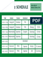 Blue Simple Class Schedule