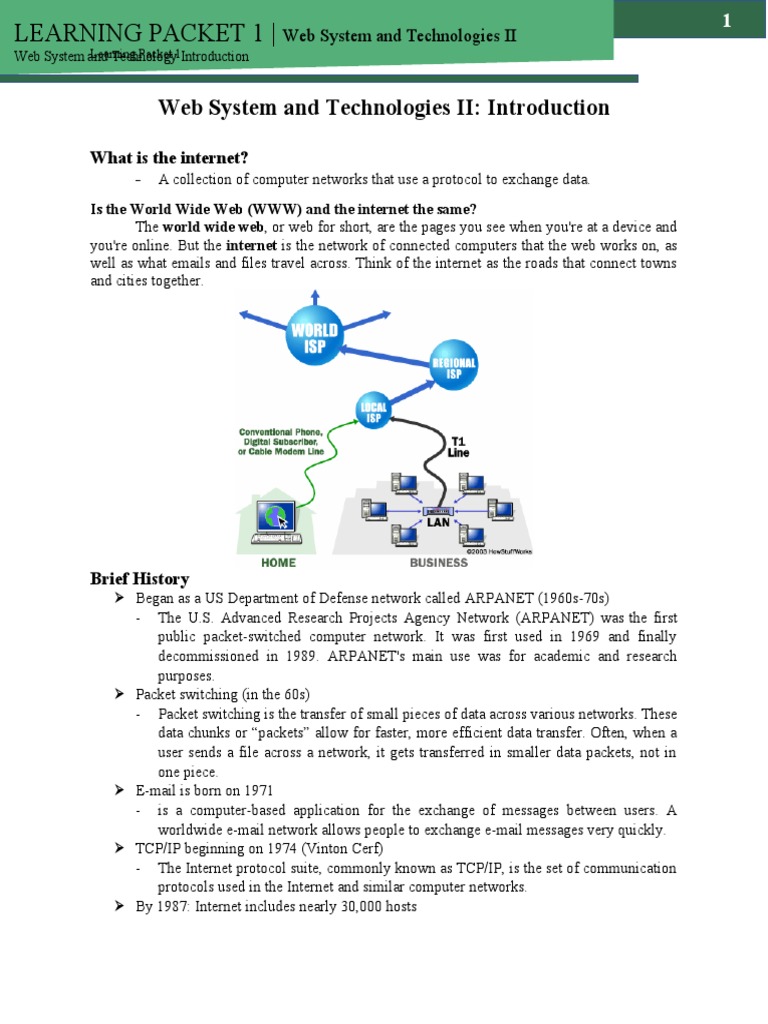 1. Web System and Technologies II - Introduction | PDF | World Wide Web ...